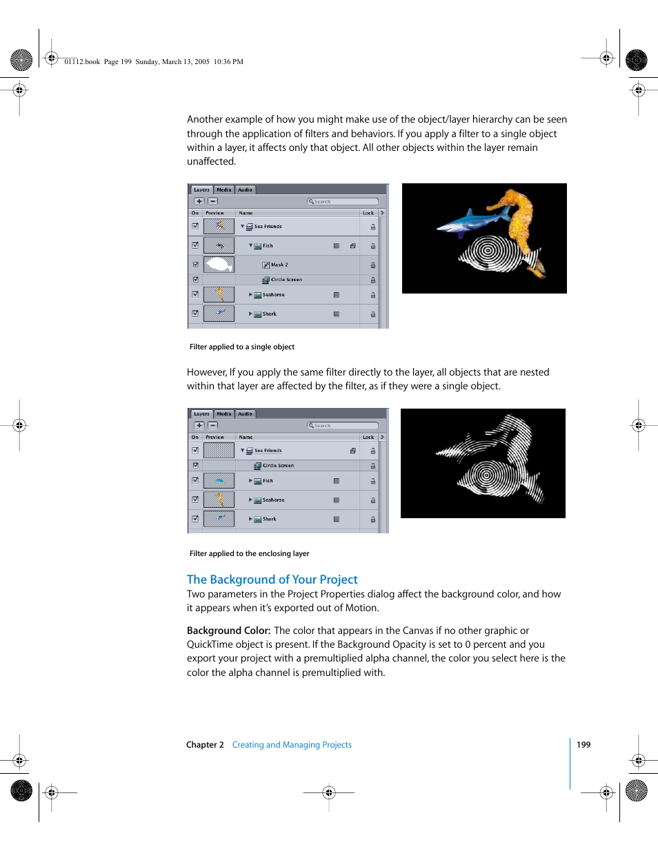 The background of your project | Apple Motion 2 User Manual | Page 199 / 999