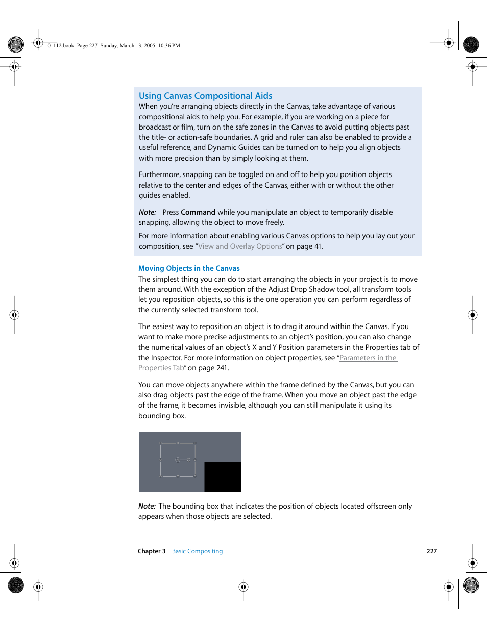 Using canvas compositional aids | Apple Motion 2 User Manual | Page 227 / 999