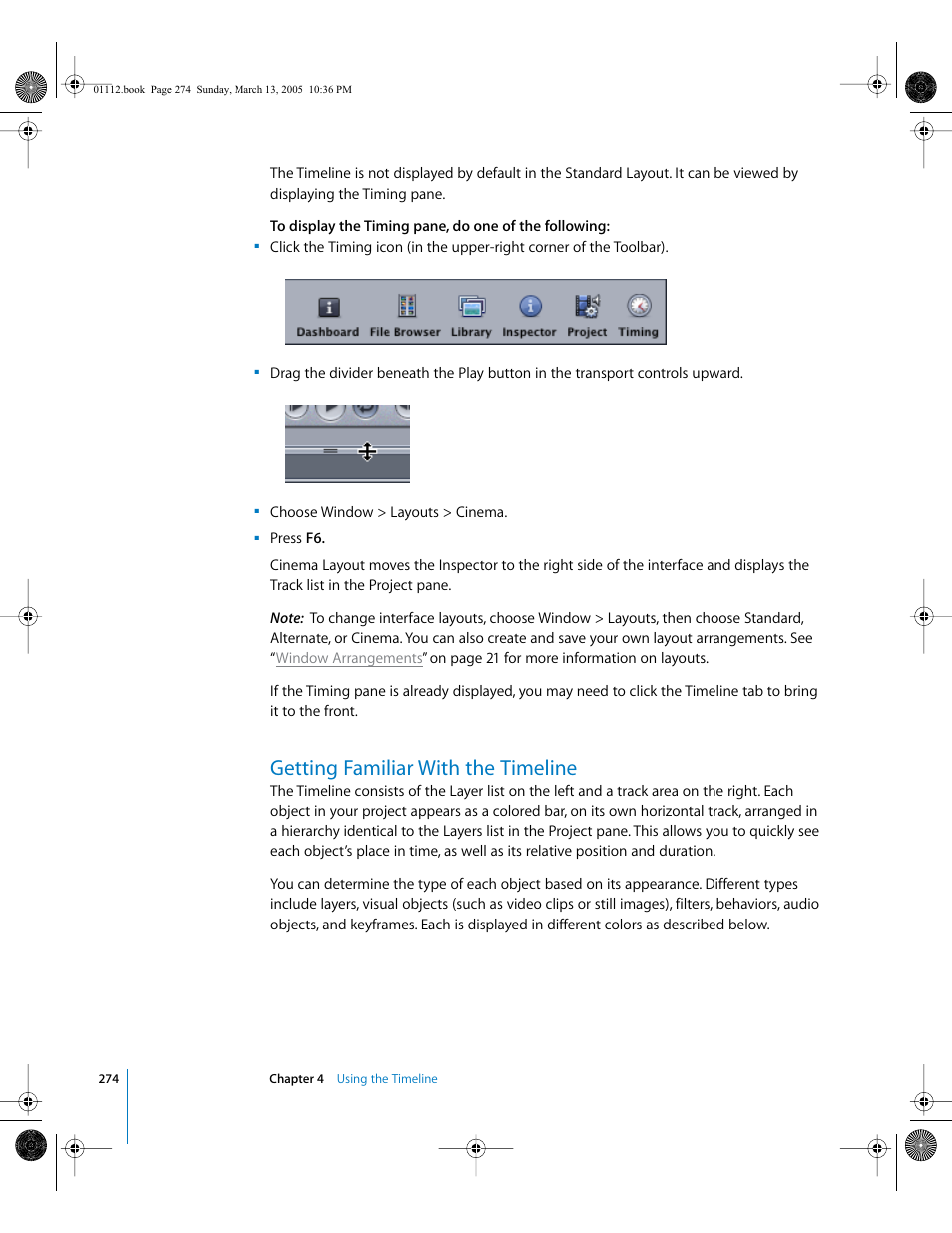 Getting familiar with the timeline | Apple Motion 2 User Manual | Page 274 / 999