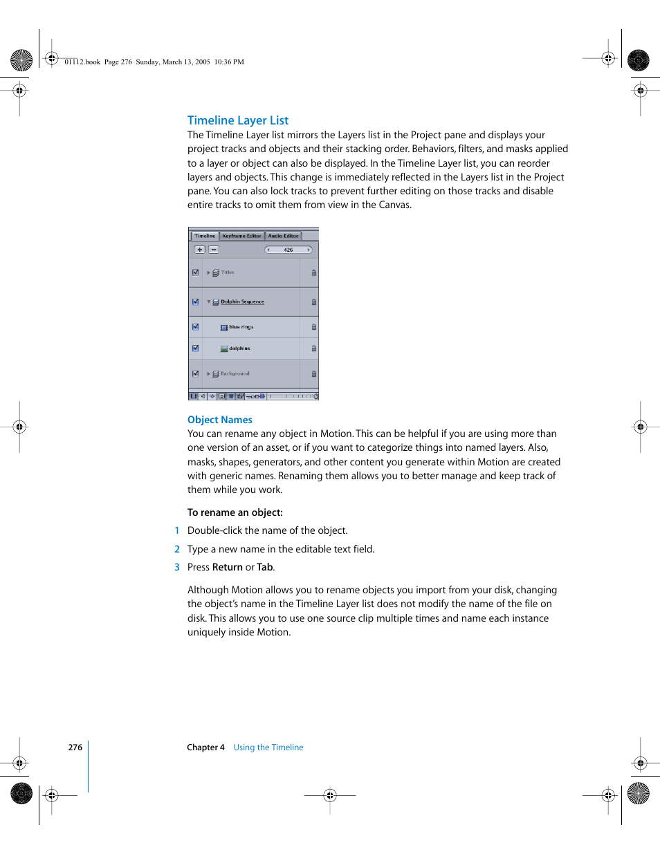 Timeline layer list | Apple Motion 2 User Manual | Page 276 / 999