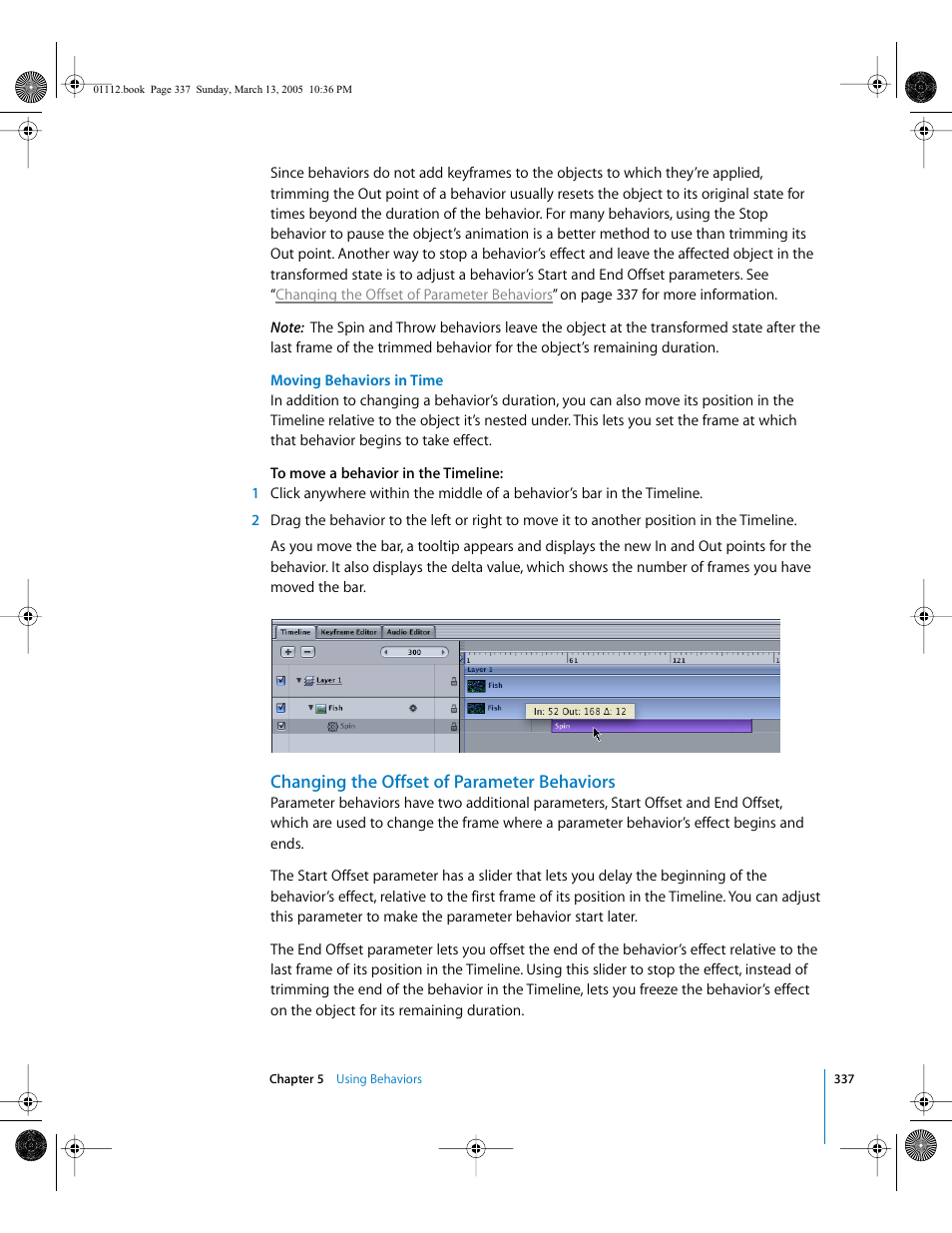 Changing the offset of parameter behaviors | Apple Motion 2 User Manual | Page 337 / 999