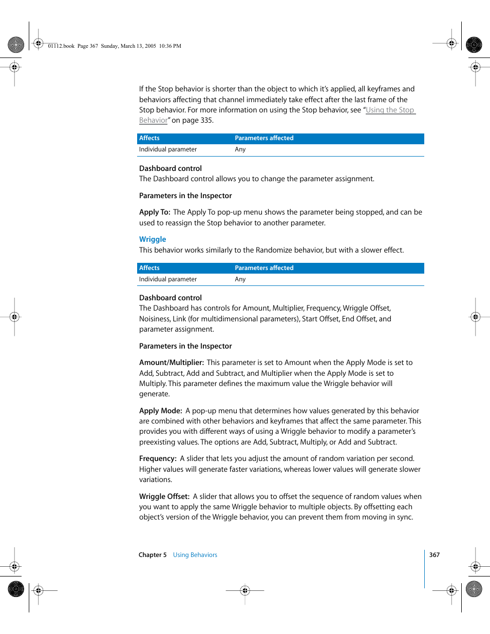 Wriggle | Apple Motion 2 User Manual | Page 367 / 999