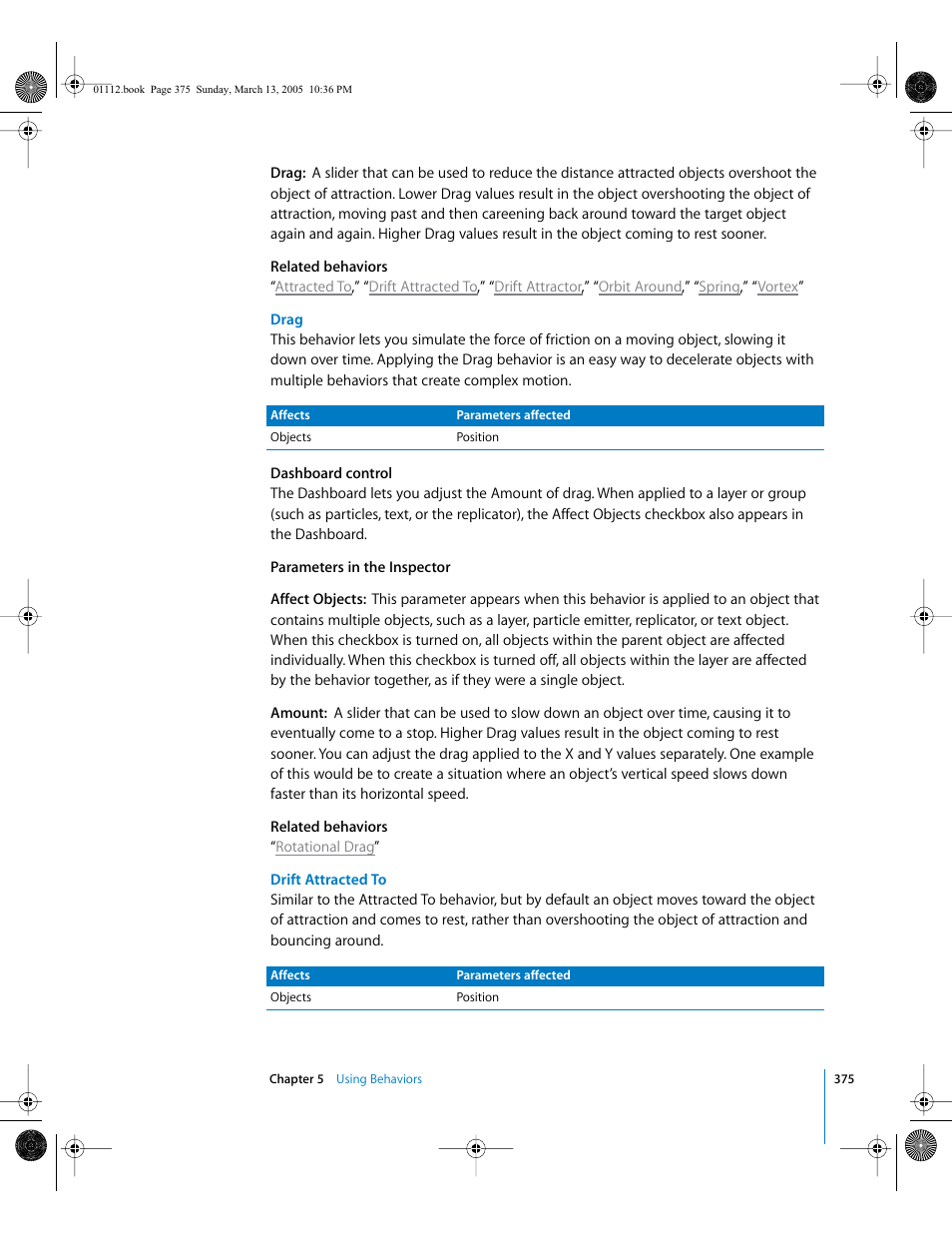 Drift attracted to | Apple Motion 2 User Manual | Page 375 / 999