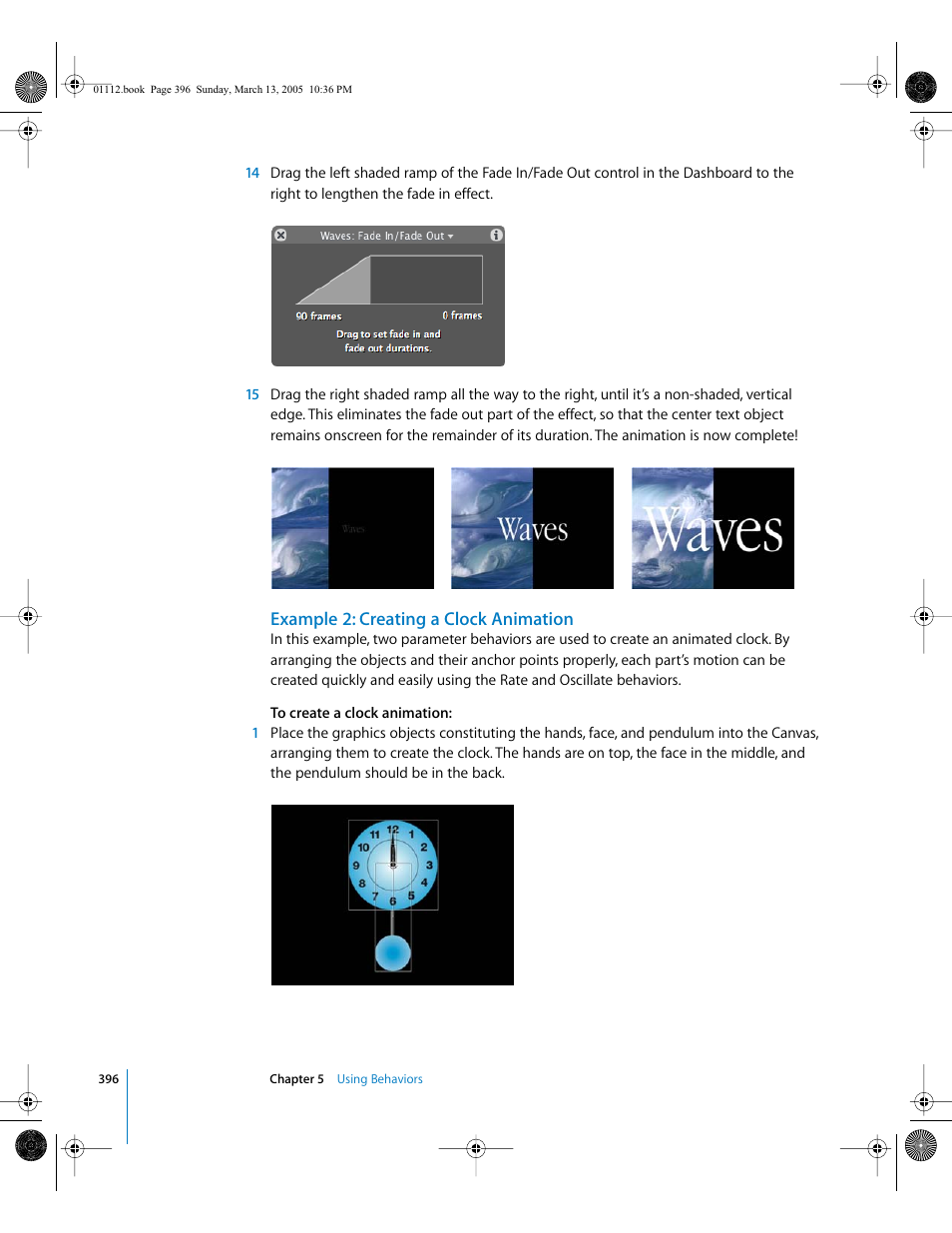 Example 2: creating a clock animation | Apple Motion 2 User Manual | Page 396 / 999