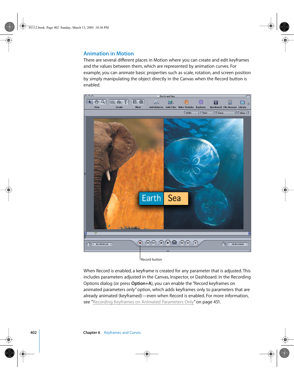 Animation in motion | Apple Motion 2 User Manual | Page 402 / 999