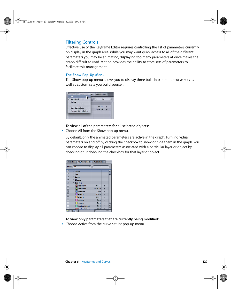 Filtering controls | Apple Motion 2 User Manual | Page 429 / 999