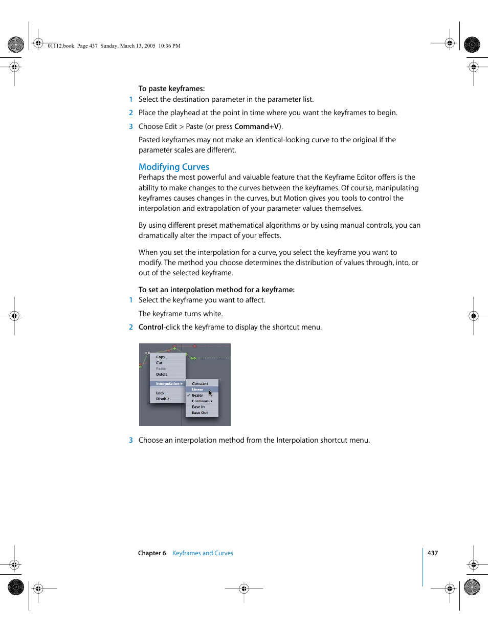 Modifying curves, Called | Apple Motion 2 User Manual | Page 437 / 999