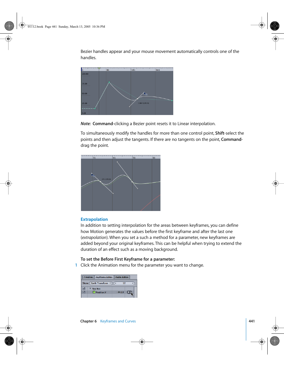 Extrapolation, Ee the table in the | Apple Motion 2 User Manual | Page 441 / 999