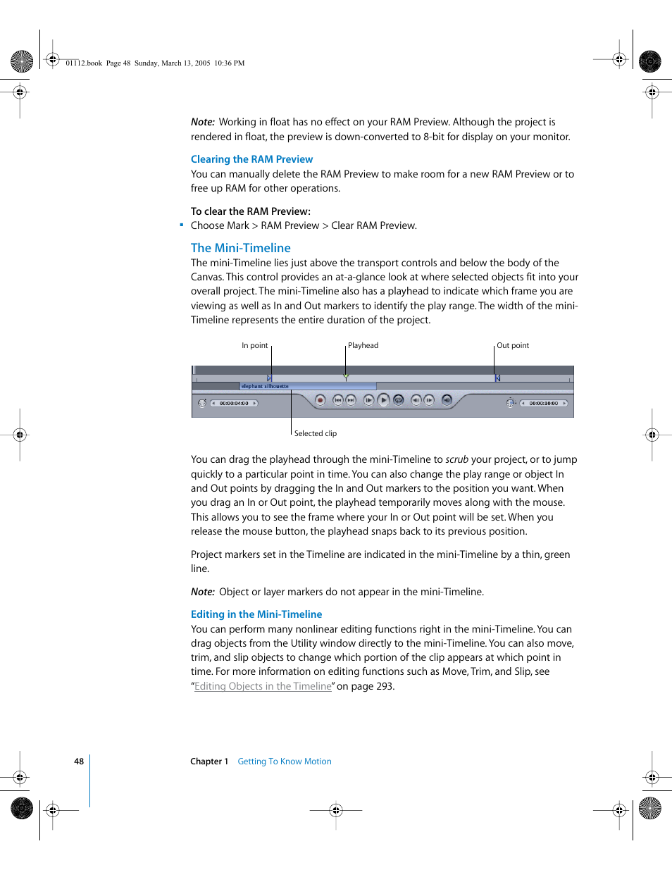 The mini-timeline | Apple Motion 2 User Manual | Page 48 / 999