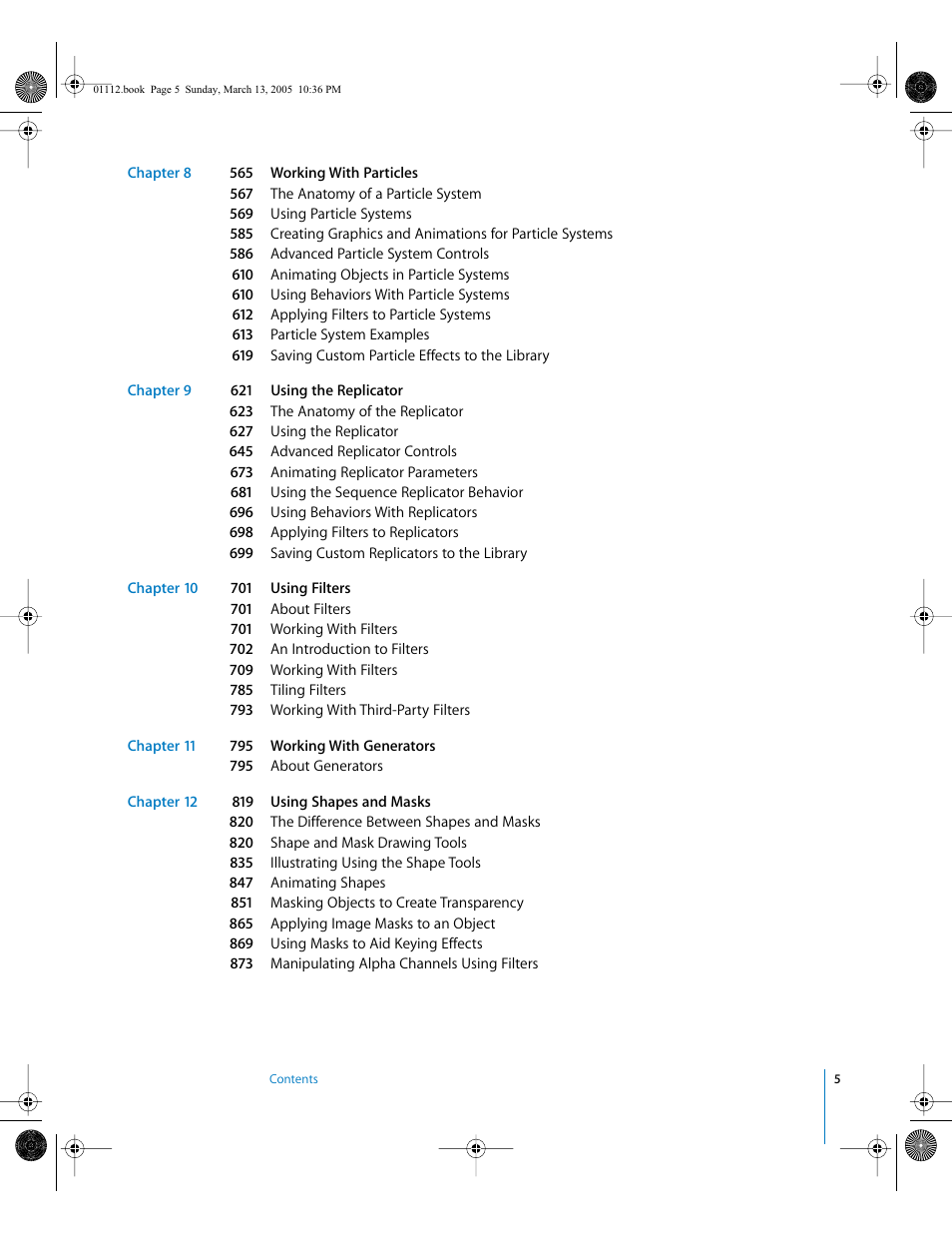Apple Motion 2 User Manual | Page 5 / 999