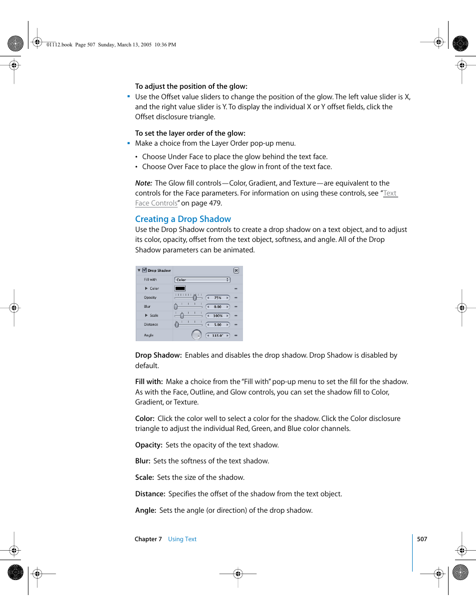 Creating a drop shadow | Apple Motion 2 User Manual | Page 507 / 999