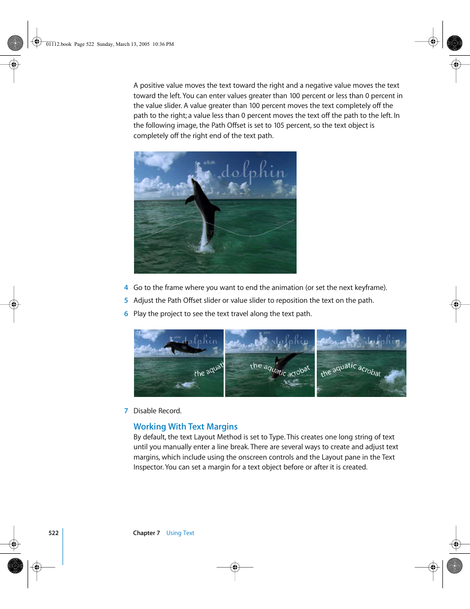 Working with text margins | Apple Motion 2 User Manual | Page 522 / 999