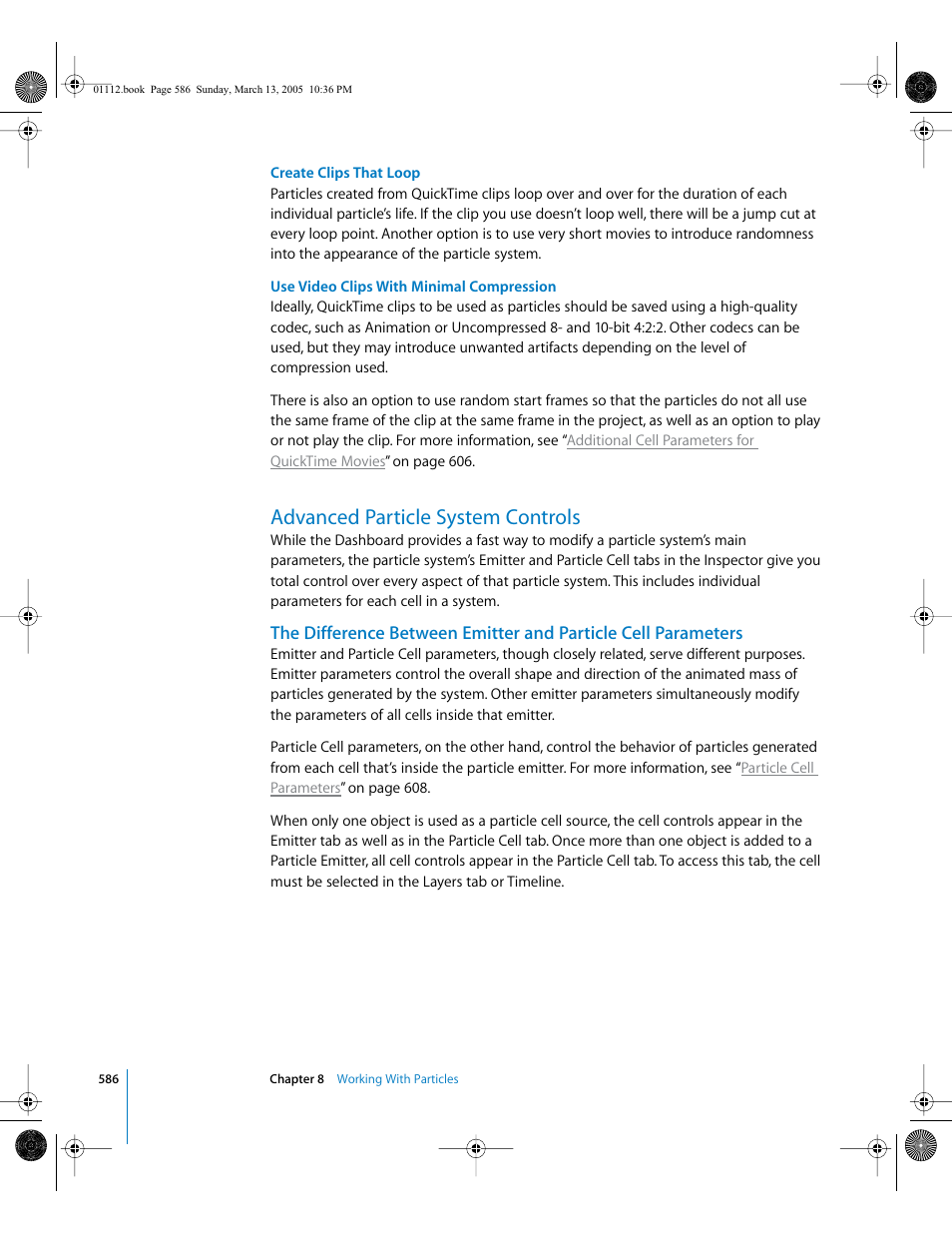 Advanced particle system controls, Advanced particle system, Controls | Apple Motion 2 User Manual | Page 586 / 999