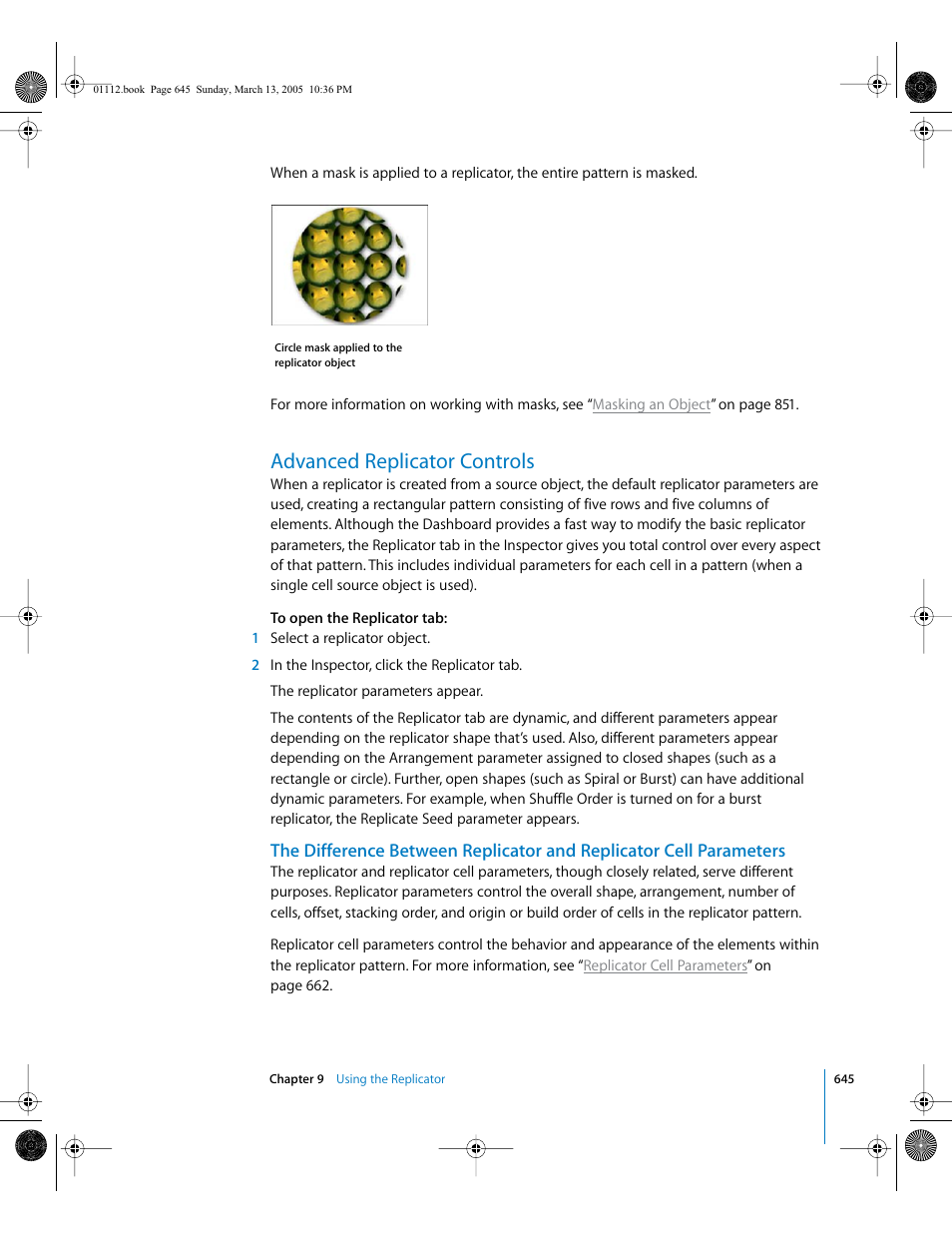 Advanced replicator controls | Apple Motion 2 User Manual | Page 645 / 999
