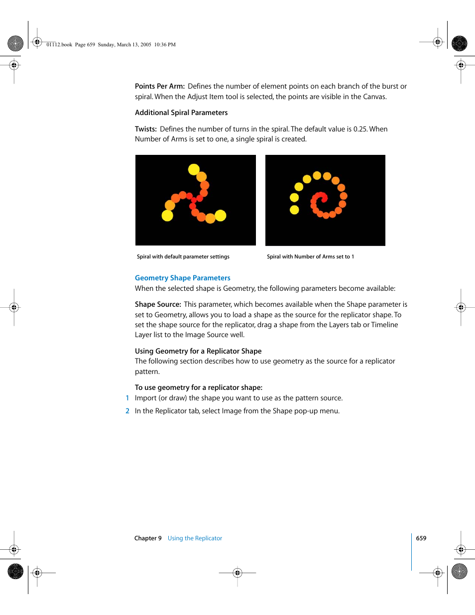 Using, Geometry for a replicator shape | Apple Motion 2 User Manual | Page 659 / 999