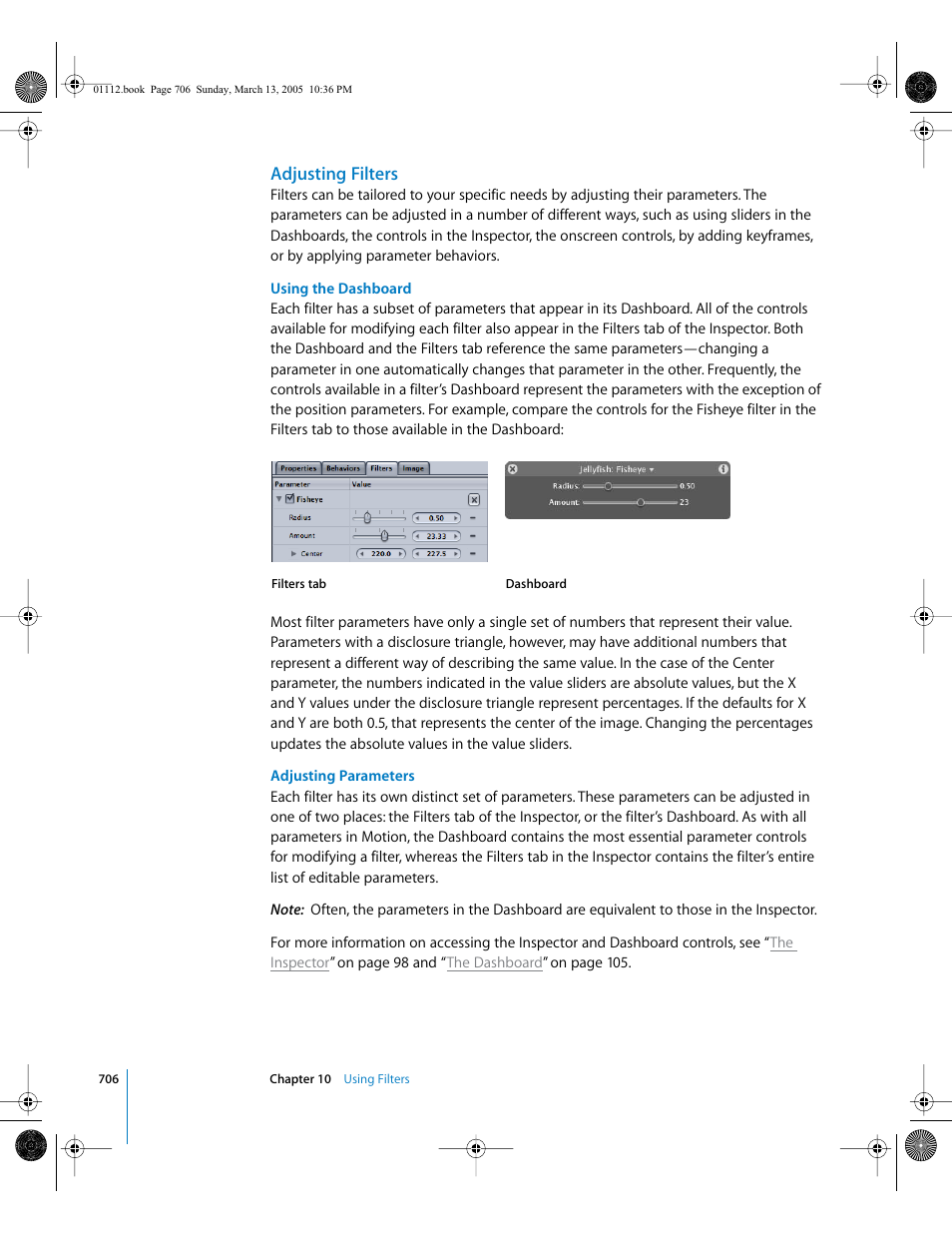 Adjusting filters | Apple Motion 2 User Manual | Page 706 / 999