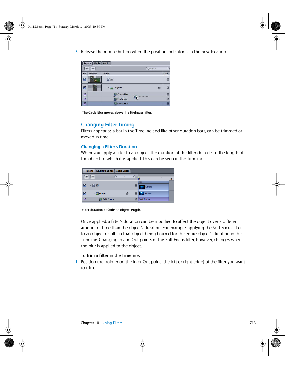 Changing filter timing | Apple Motion 2 User Manual | Page 713 / 999