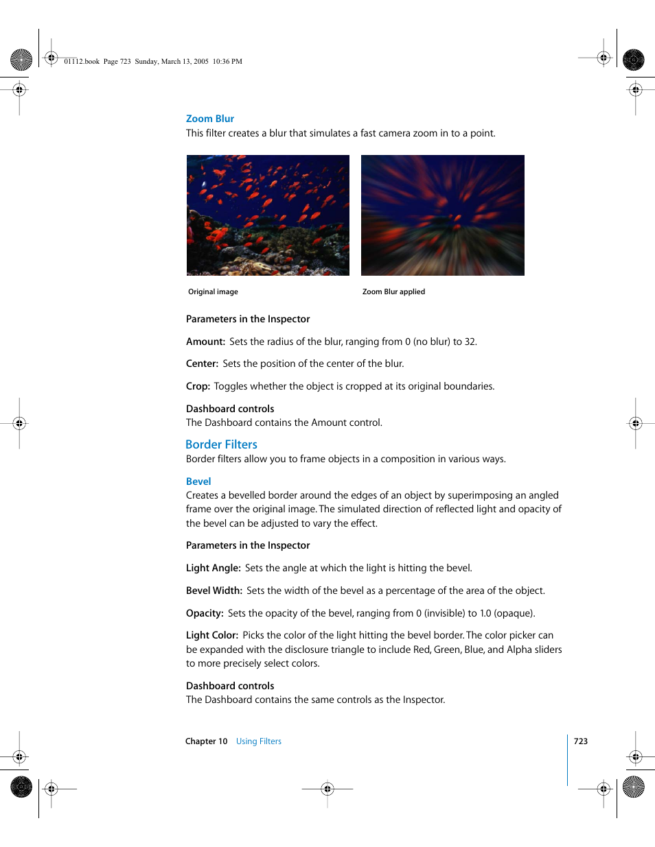 Border filters, Bevel | Apple Motion 2 User Manual | Page 723 / 999