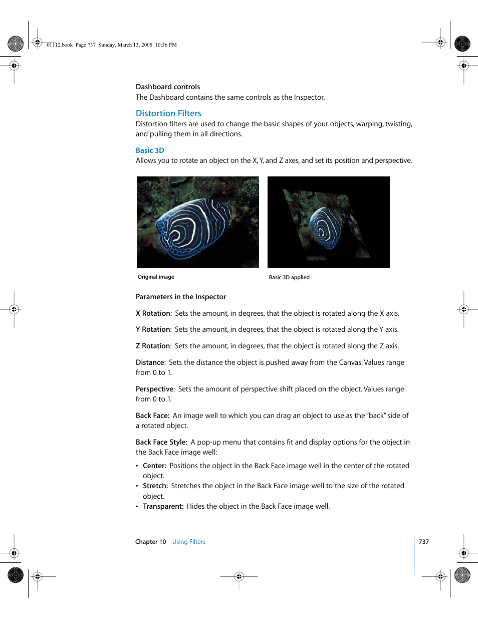Distortion filters | Apple Motion 2 User Manual | Page 737 / 999
