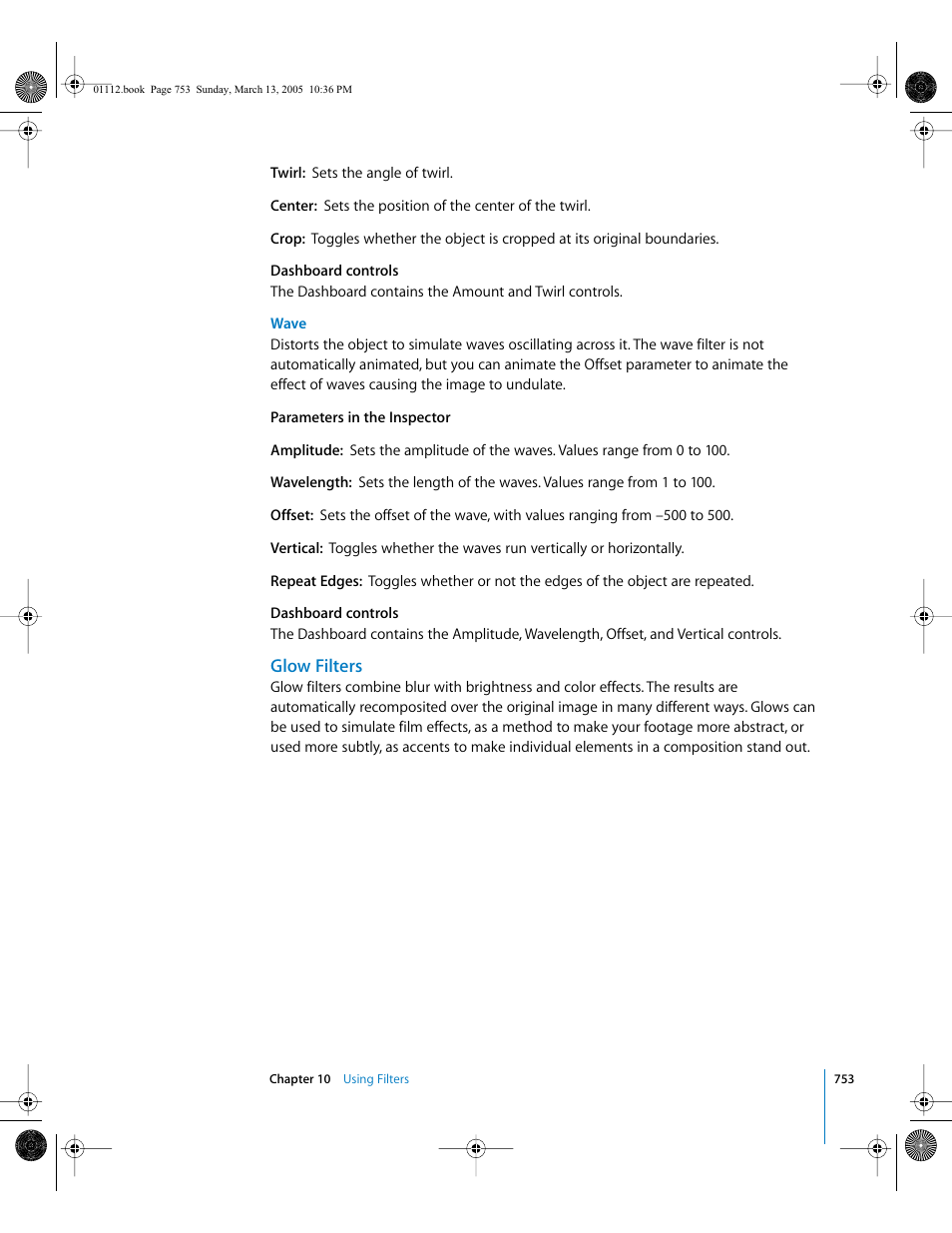Glow filters | Apple Motion 2 User Manual | Page 753 / 999