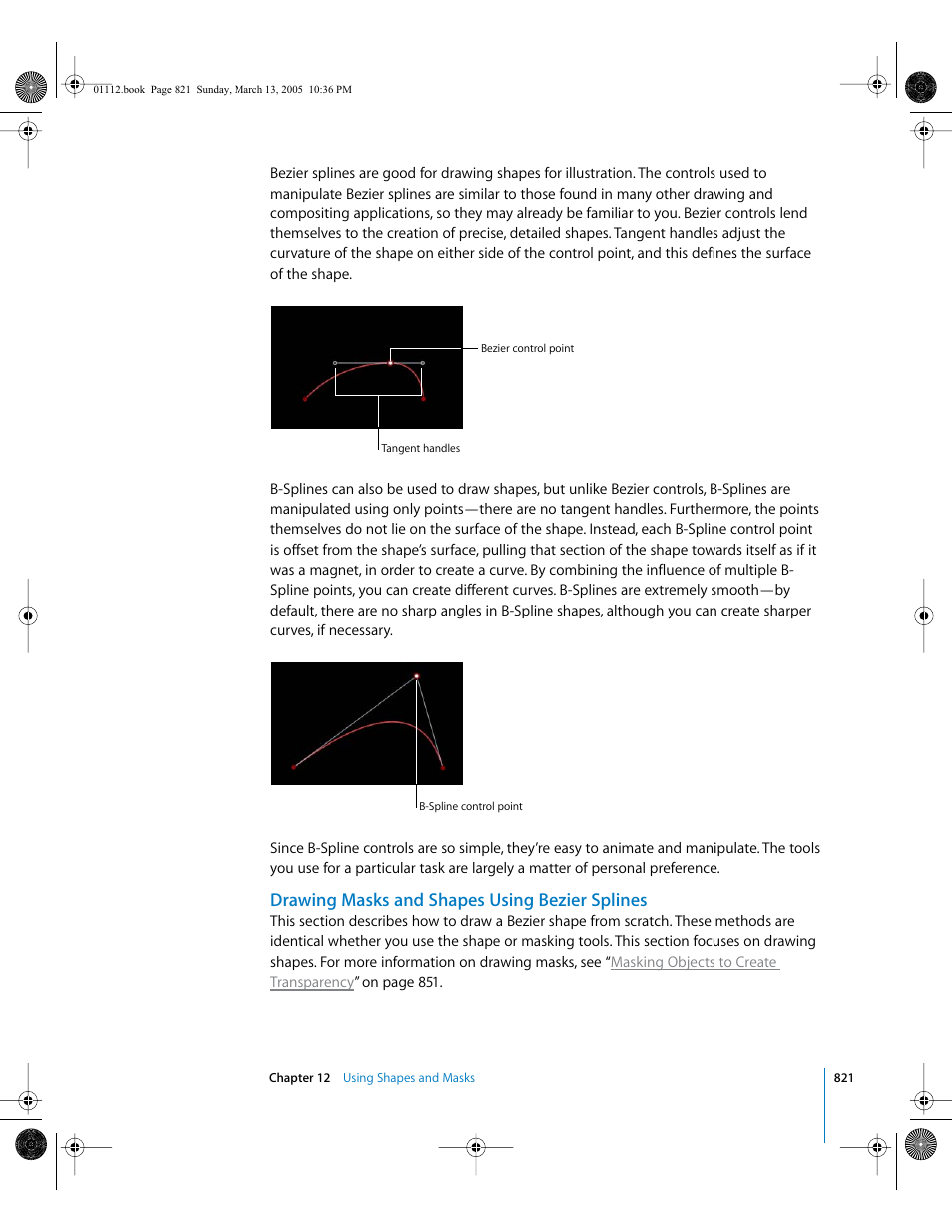 Drawing masks and shapes using bezier splines, Drawing masks, And shapes using bezier splines | Apple Motion 2 User Manual | Page 821 / 999