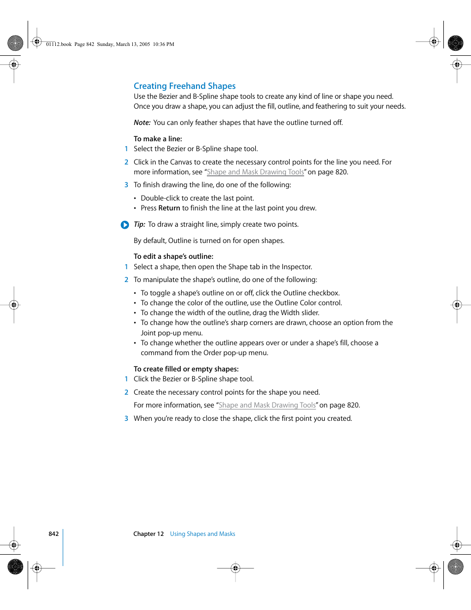 Creating freehand shapes | Apple Motion 2 User Manual | Page 842 / 999