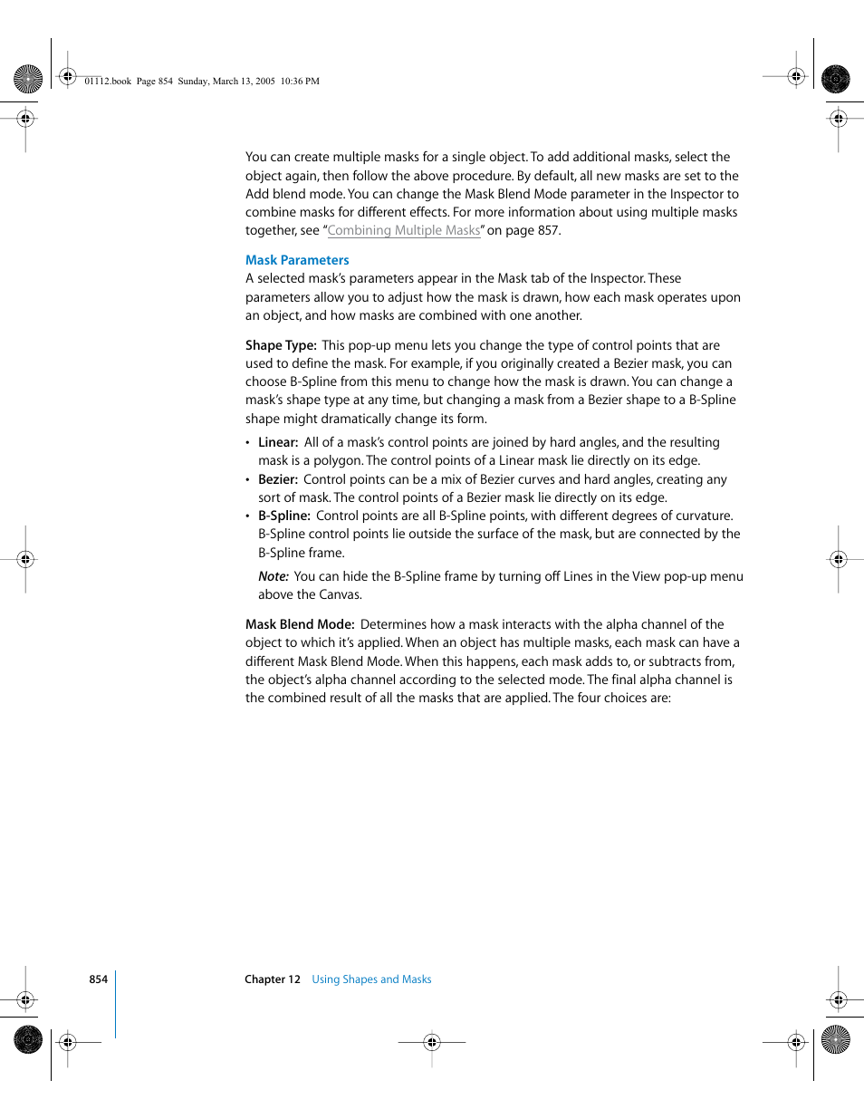 Mask parameters | Apple Motion 2 User Manual | Page 854 / 999