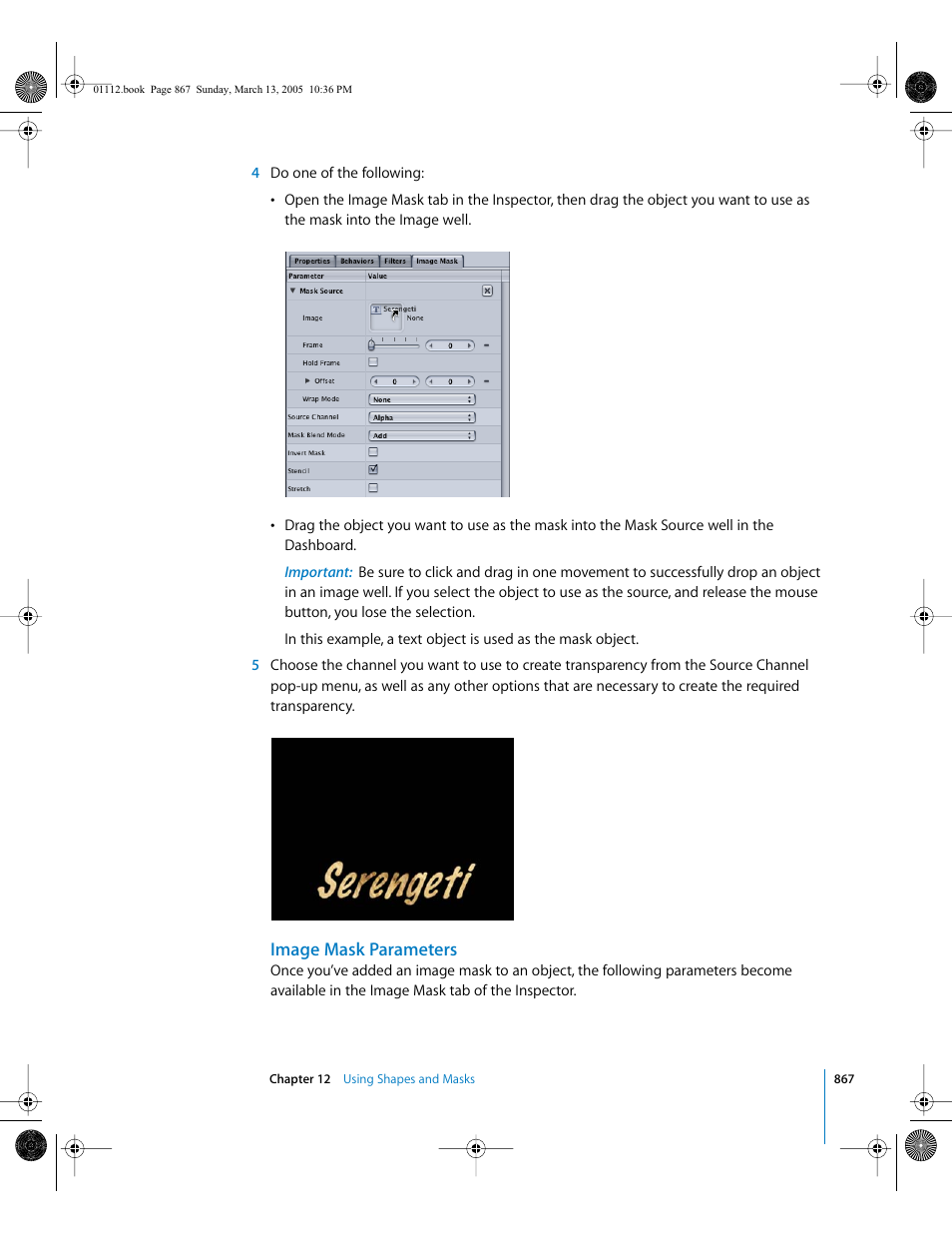 Image mask parameters | Apple Motion 2 User Manual | Page 867 / 999