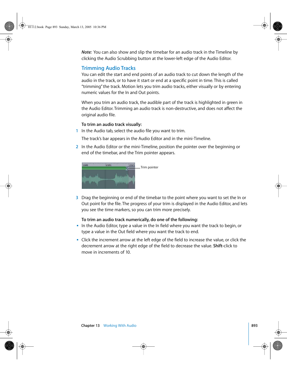 Trimming audio tracks | Apple Motion 2 User Manual | Page 893 / 999