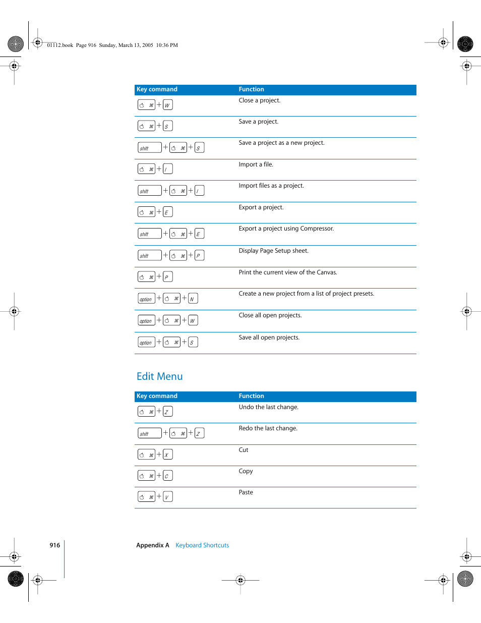 Edit menu | Apple Motion 2 User Manual | Page 916 / 999