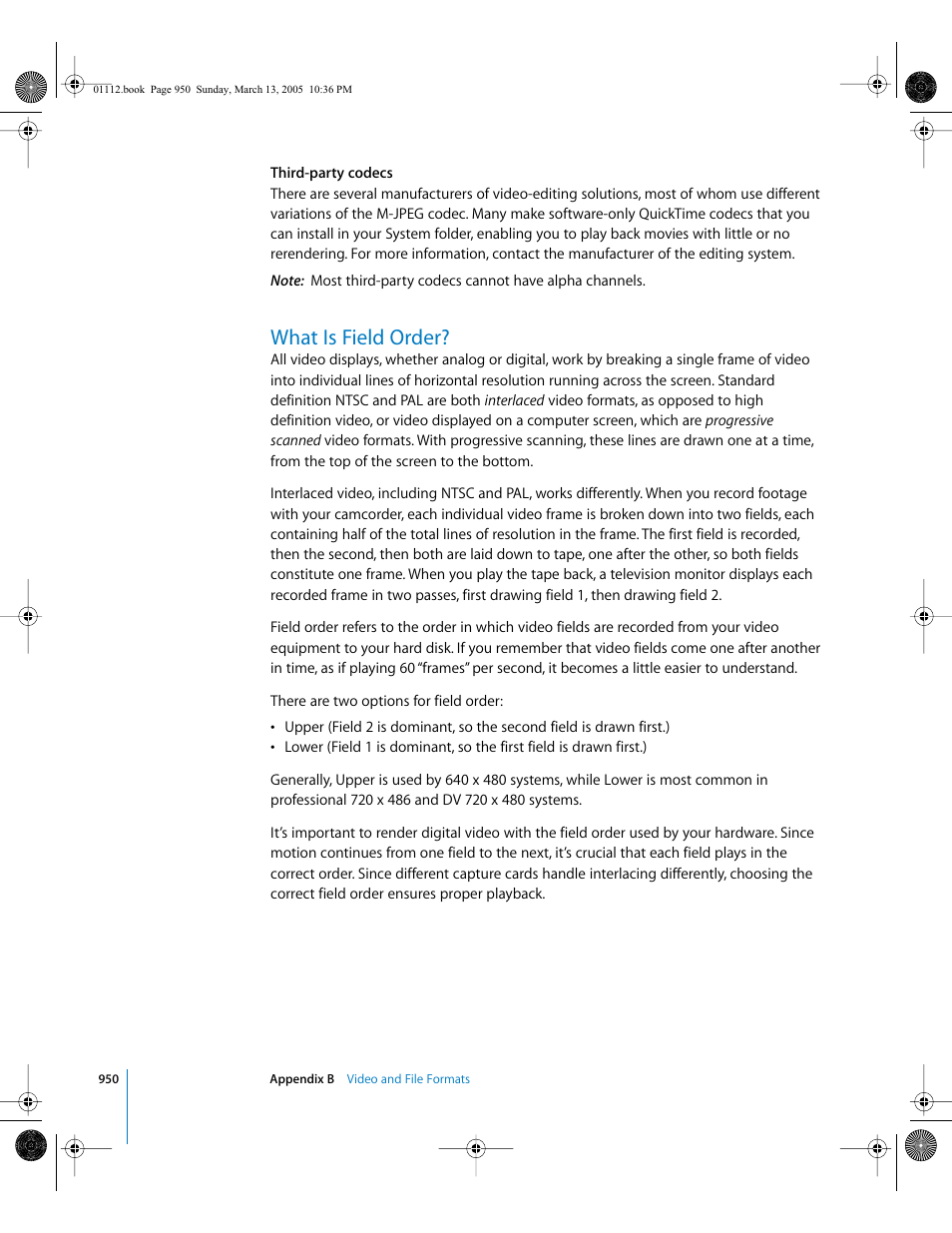 What is field order | Apple Motion 2 User Manual | Page 950 / 999