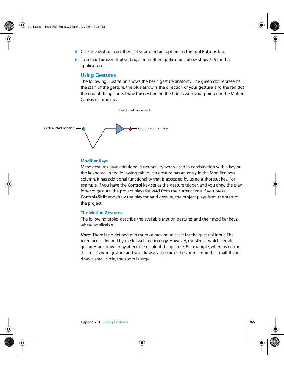 Using gestures | Apple Motion 2 User Manual | Page 965 / 999