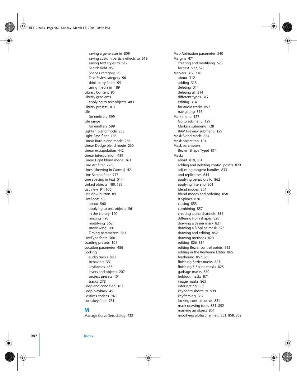 Apple Motion 2 User Manual | Page 987 / 999