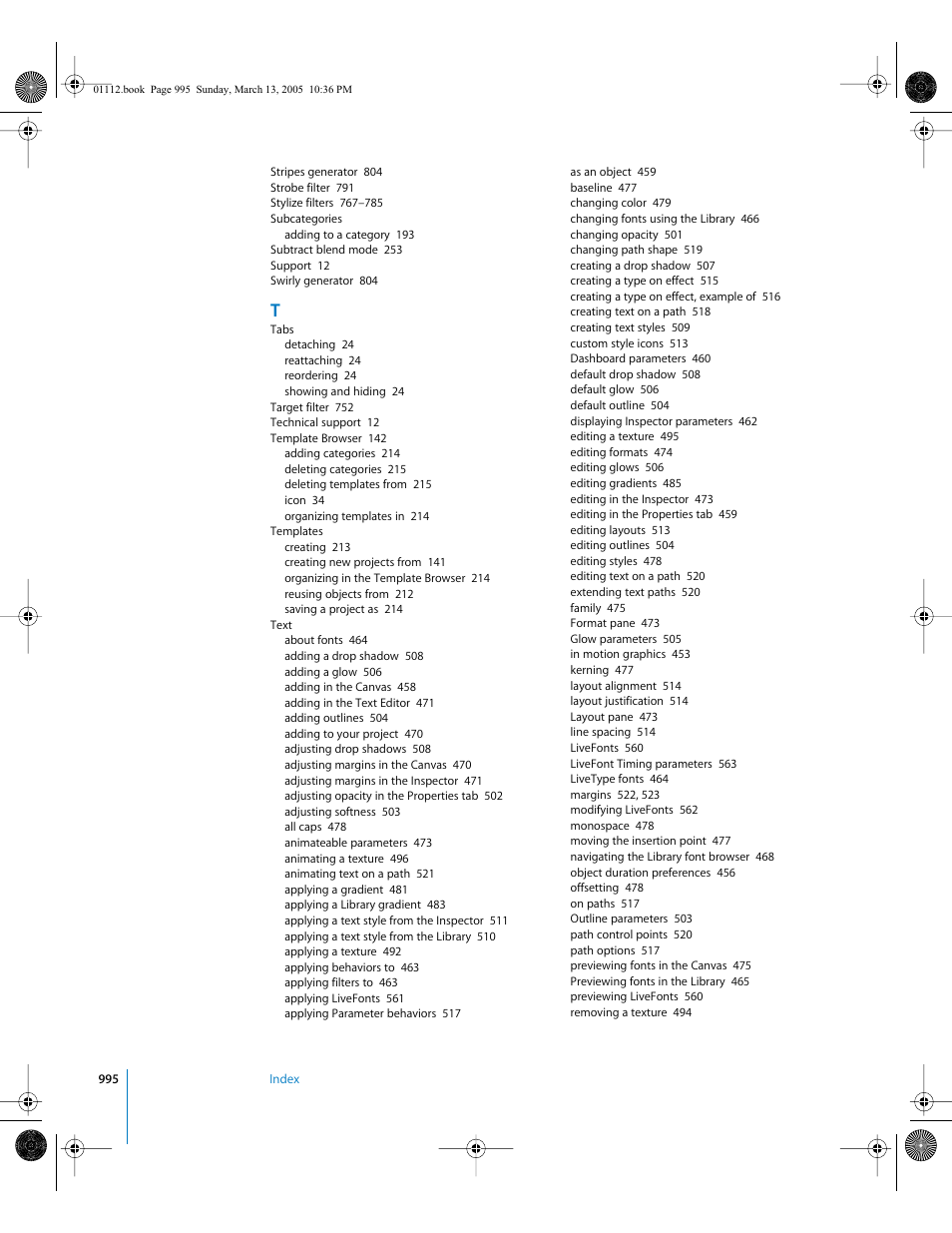 Apple Motion 2 User Manual | Page 995 / 999
