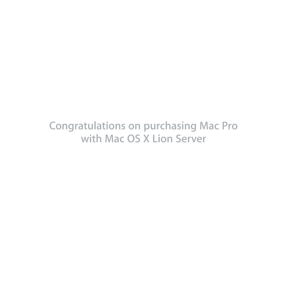 Apple Mac Pro Server (Mid 2010) User Manual | 128 pages