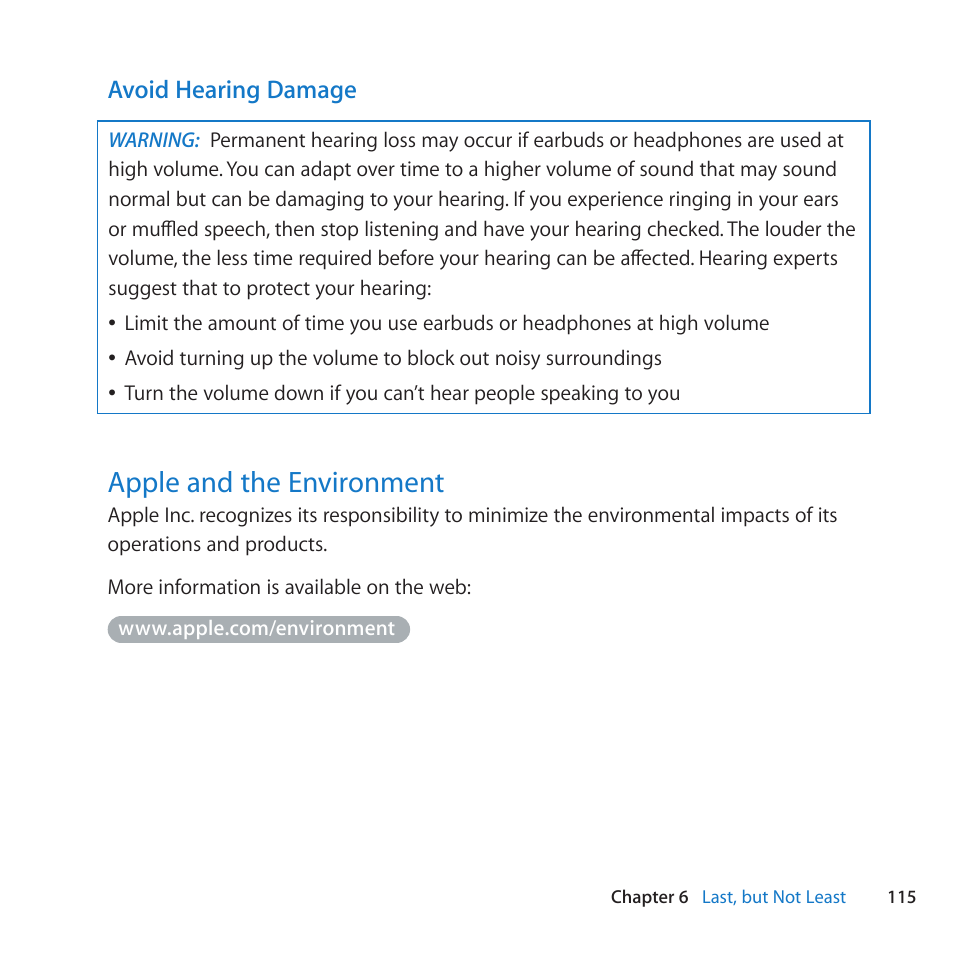 Apple and the environment, 115 apple and the environment | Apple Mac Pro Server (Mid 2010) User Manual | Page 115 / 128