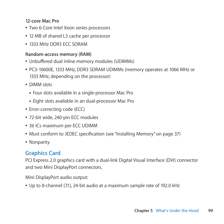 Apple Mac Pro Server (Mid 2010) User Manual | Page 99 / 128