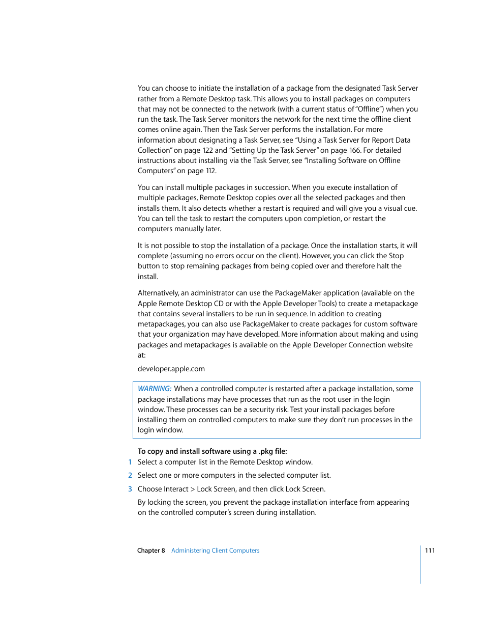Apple Remote Desktop User Manual | Page 111 / 203