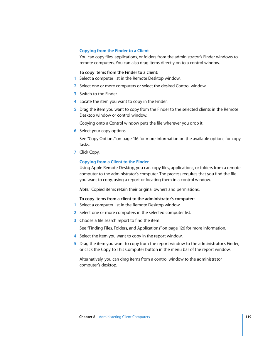Apple Remote Desktop User Manual | Page 119 / 203