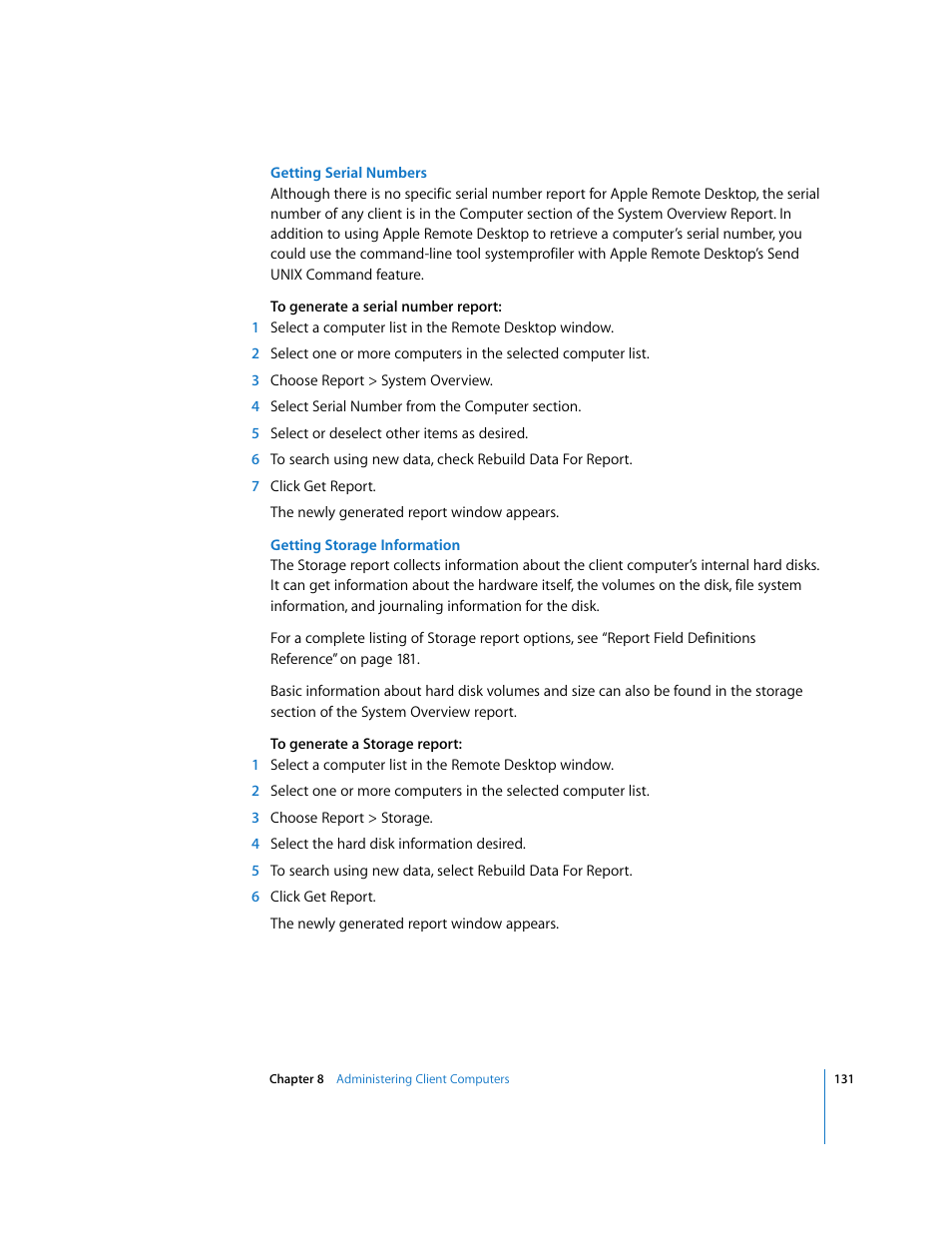 Apple Remote Desktop User Manual | Page 131 / 203
