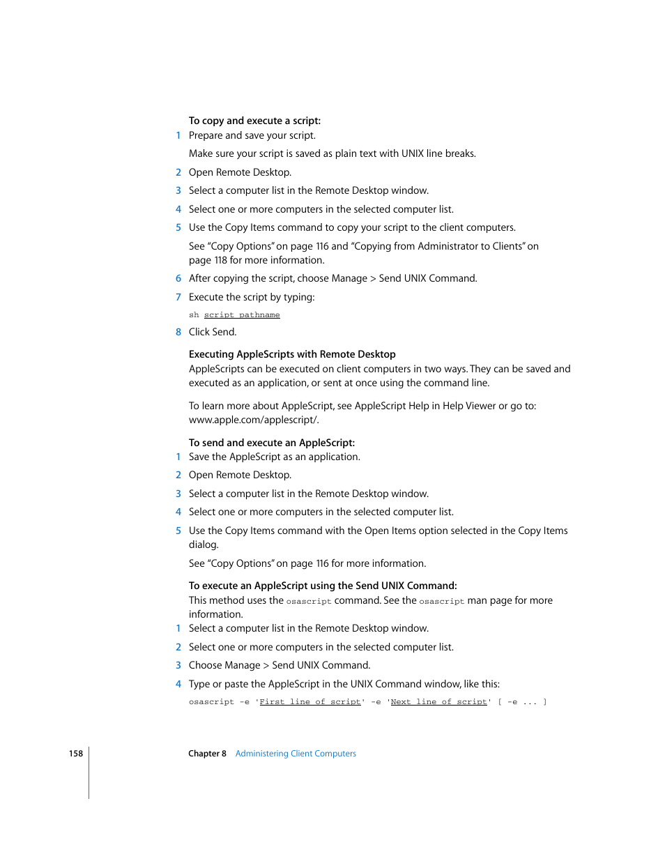 Apple Remote Desktop User Manual | Page 158 / 203