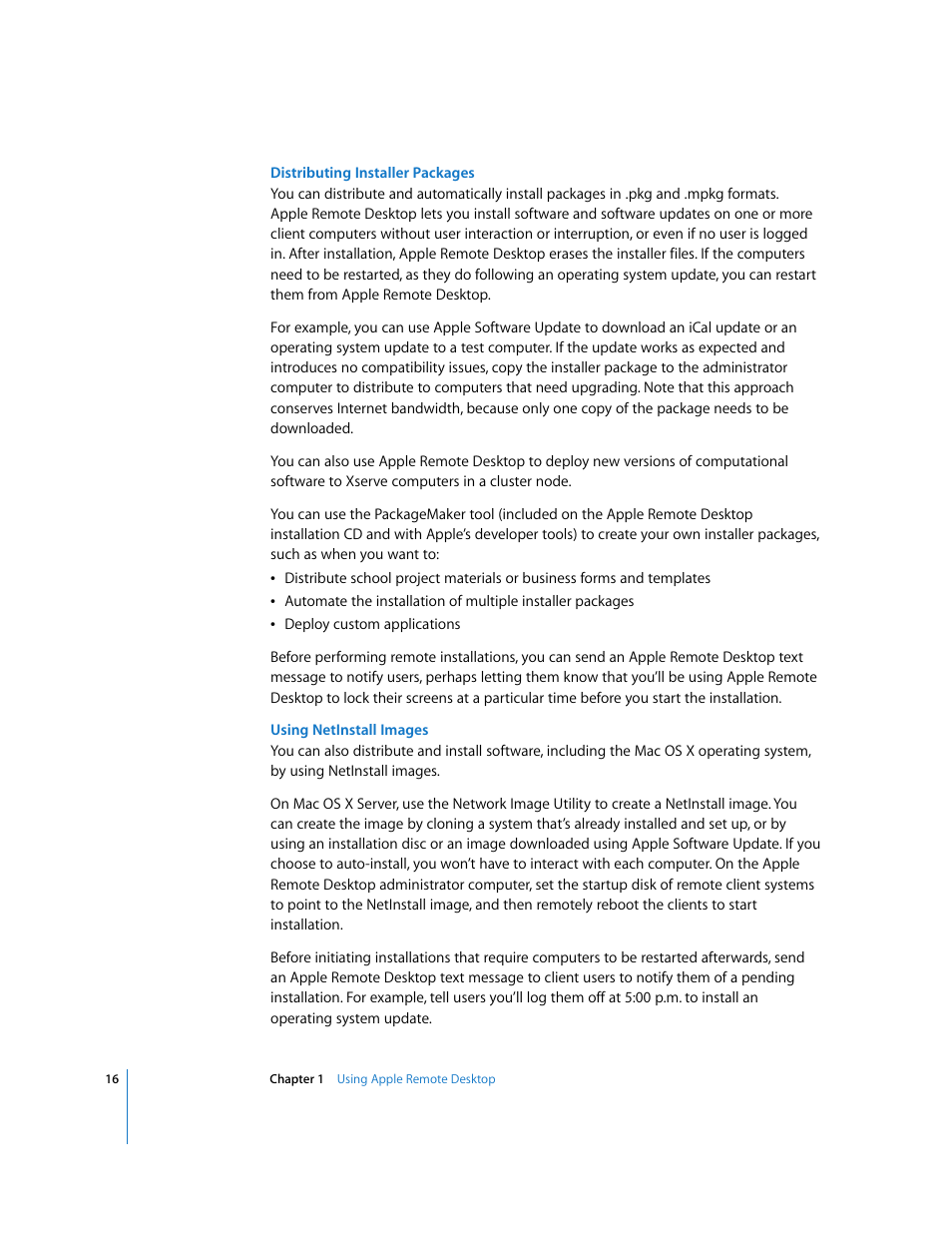 Apple Remote Desktop User Manual | Page 16 / 203