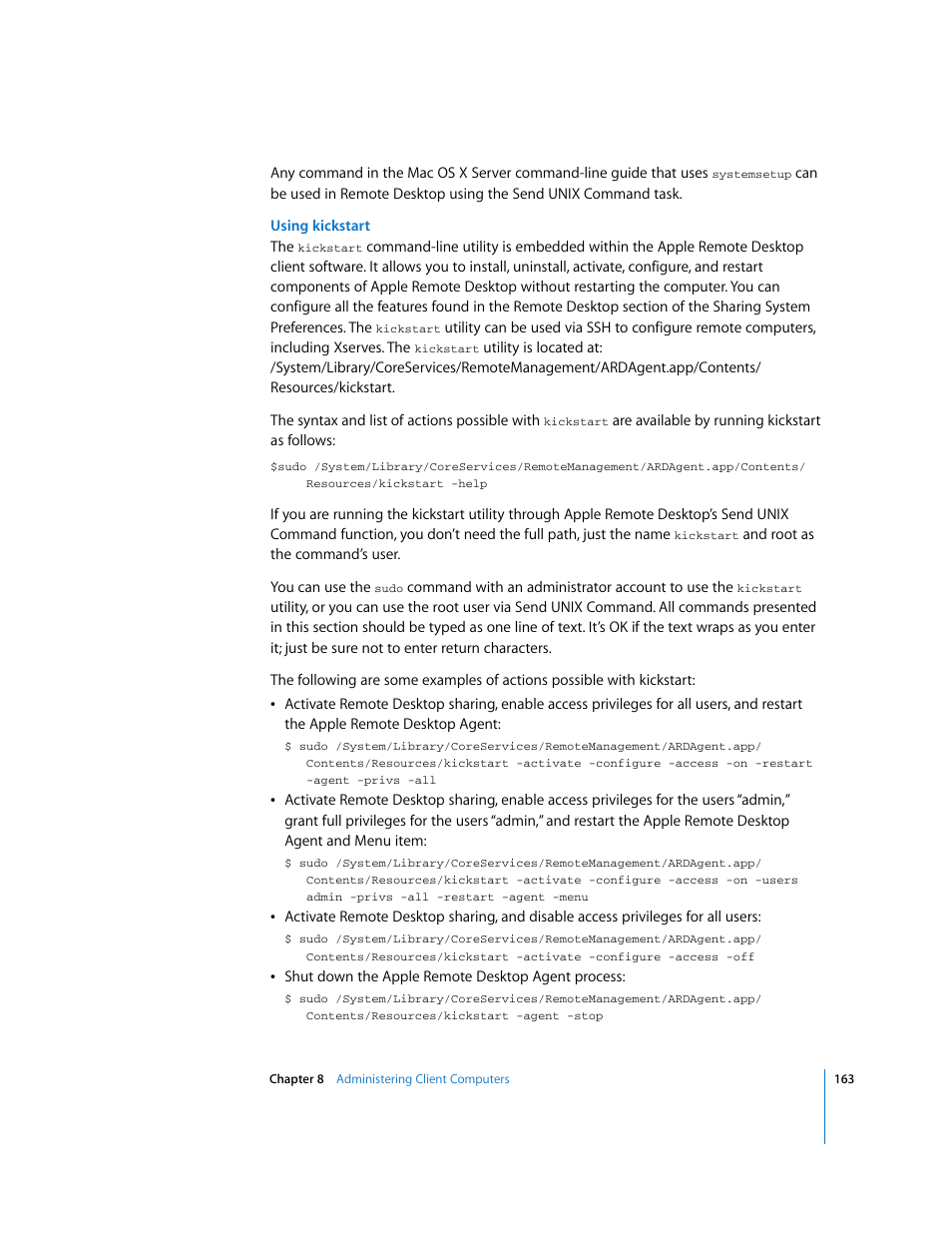 Apple Remote Desktop User Manual | Page 163 / 203