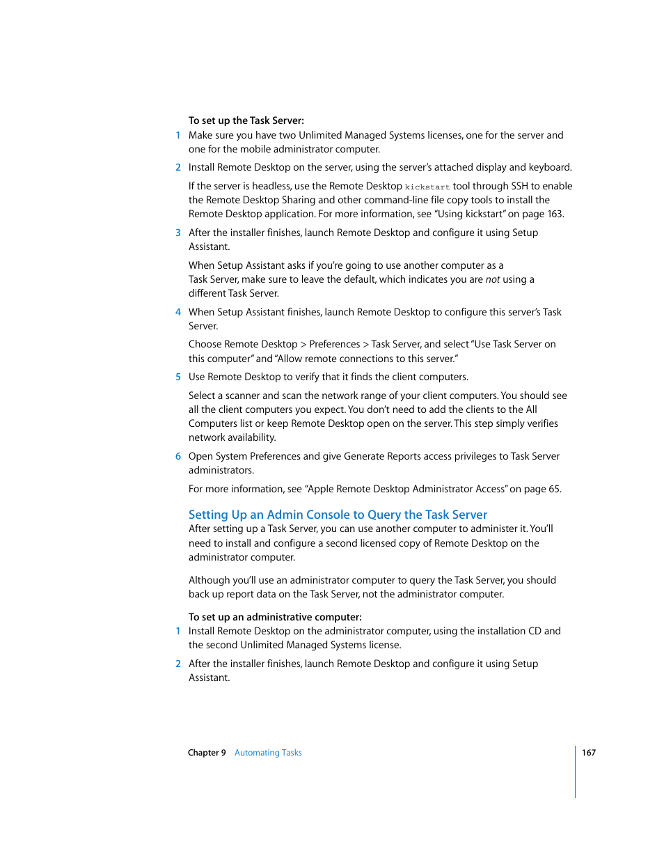Apple Remote Desktop User Manual | Page 167 / 203