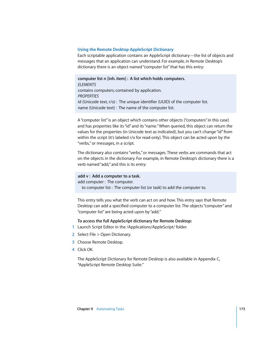 Apple Remote Desktop User Manual | Page 173 / 203