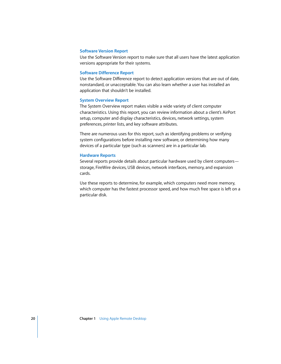 Apple Remote Desktop User Manual | Page 20 / 203
