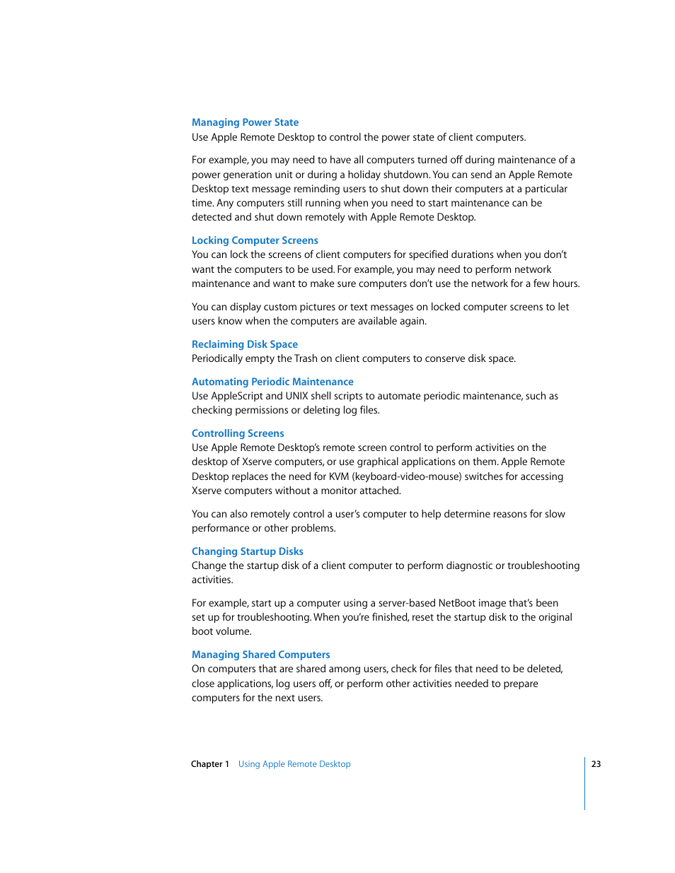 Apple Remote Desktop User Manual | Page 23 / 203
