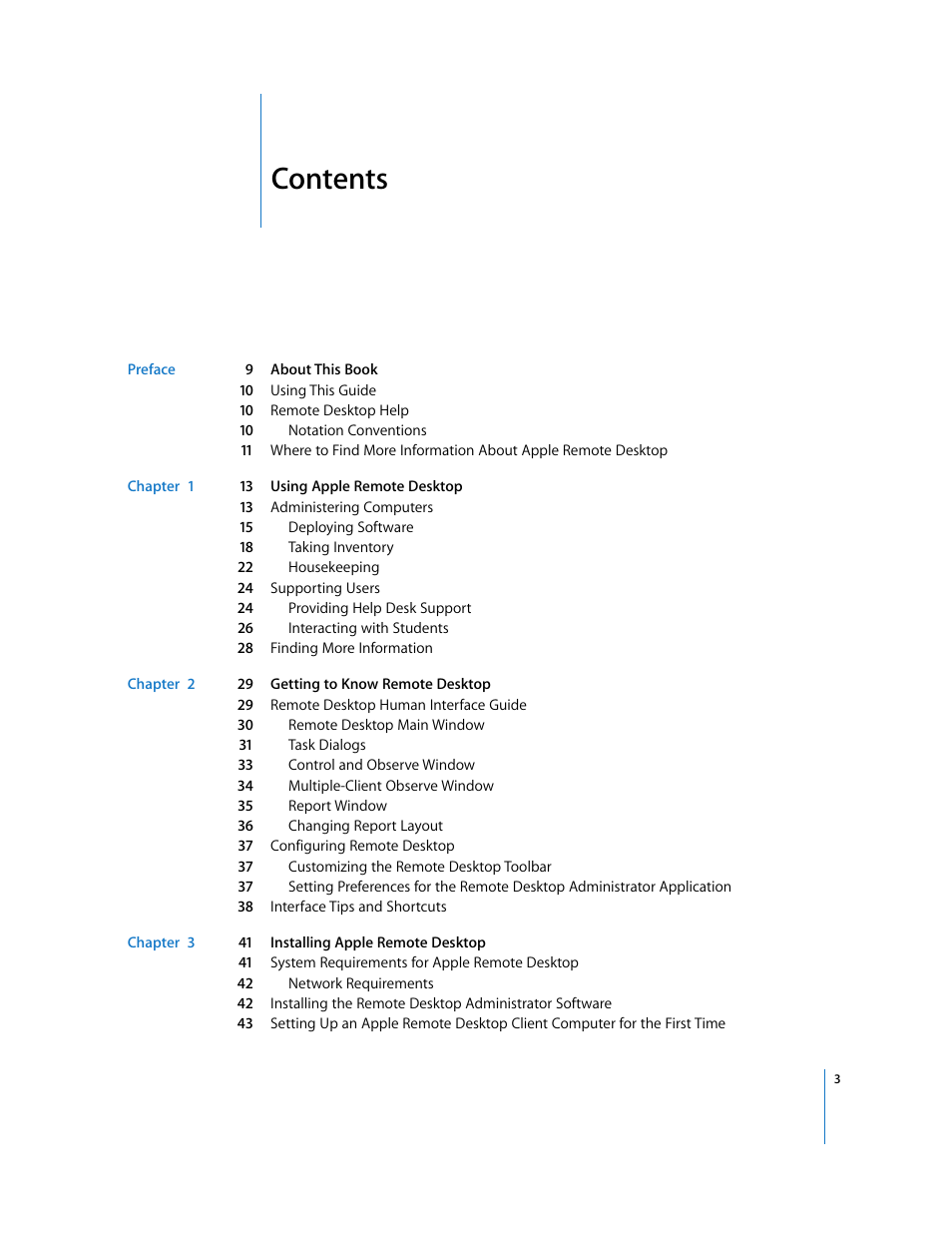 Apple Remote Desktop User Manual | Page 3 / 203