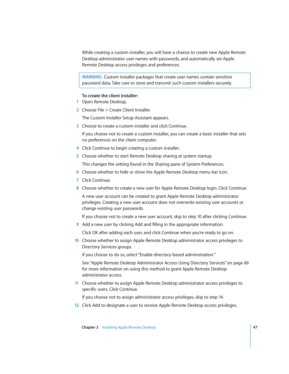 Apple Remote Desktop User Manual | Page 47 / 203
