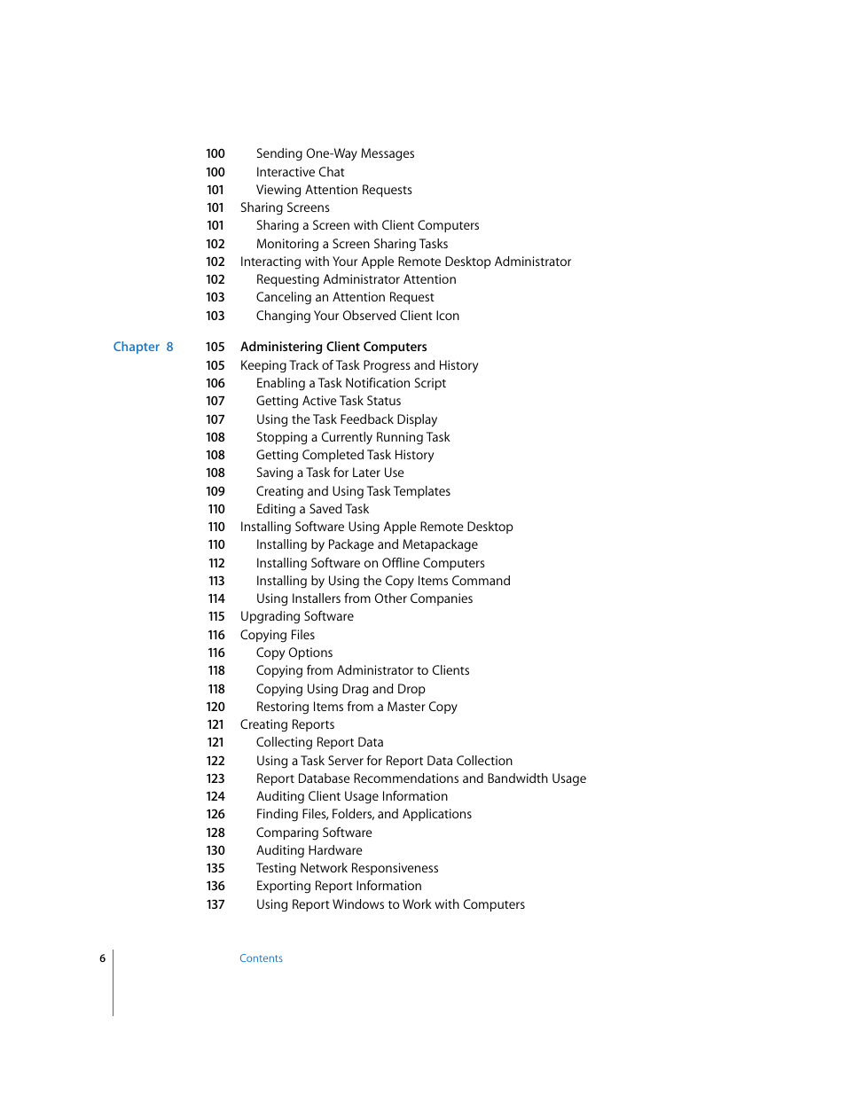 Apple Remote Desktop User Manual | Page 6 / 203